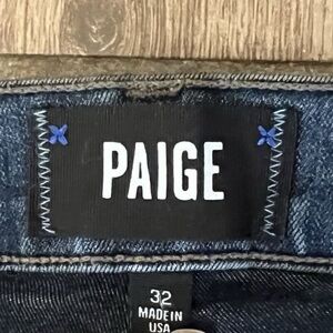 PAIGE Straight Leg Jeans 32 Long Inseam Lennox Classic Grammercy EUC RARE Women